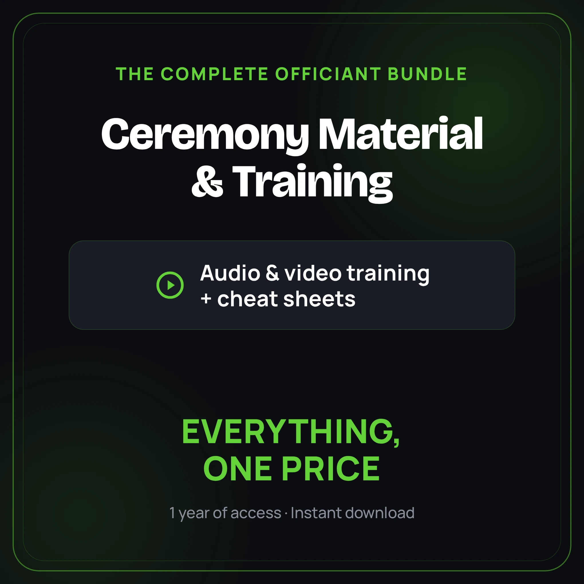 Wedding ceremony scripts plus audio and video training bundle for officiants