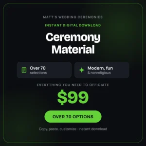 Wedding ceremony scripts and material for officiants, over 70 modern nonreligious selections, instant digital download $99